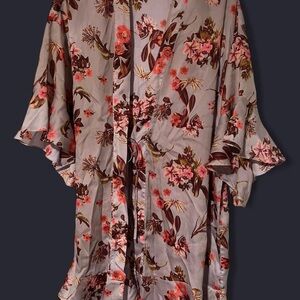 Victoria's Secret Pink and Brown Floral Robe
